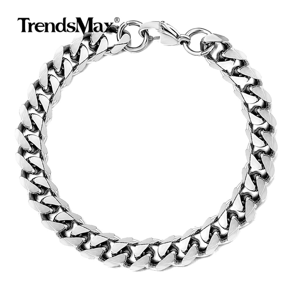 24/30MM Wide 316L Stainless Steel Curb Cuban Chain Bracelet for Men